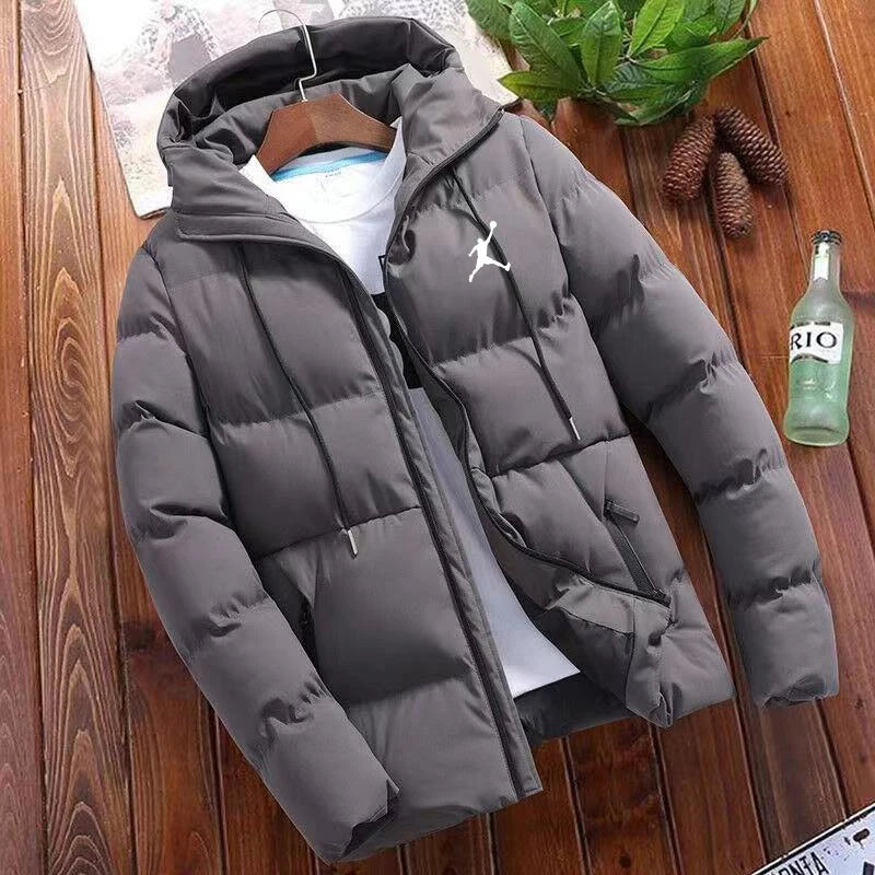 2024 Winter Men's Padded Jacket Middle-aged And Young Large Size Light And Thin Short Padded Jacket Warm Coat