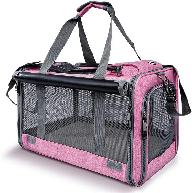 "PawsPort Pet Carrier: Comfortable Travel Backpack for Small Pets"