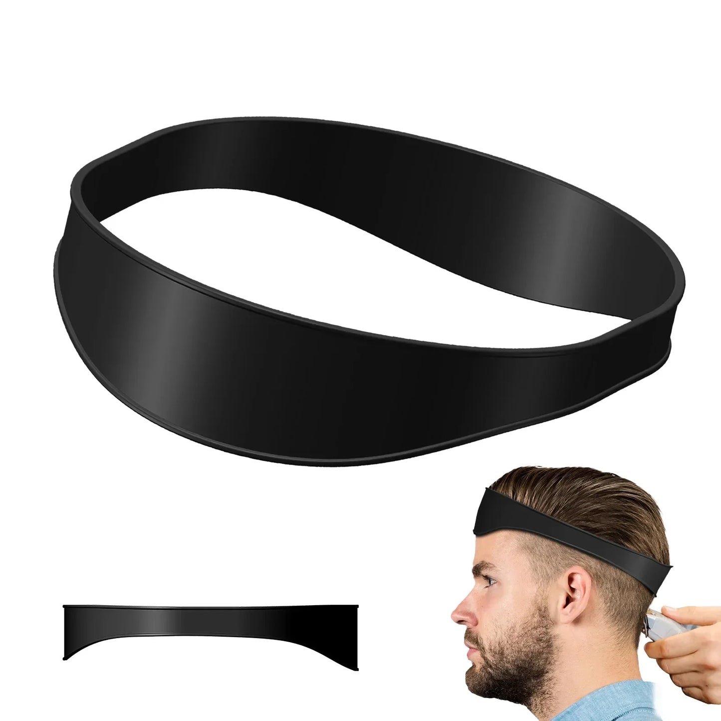 DIY Home Hair Trimming Haircuts Curved Headband Silicone Neckline Shaving Template Hair Cutting Guide Barber Hair Styling Tools