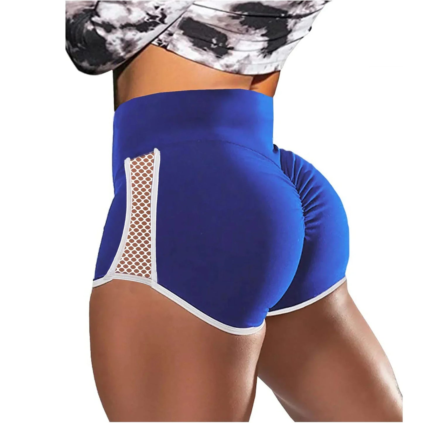Women Sport Shorts High Waist Push Up Booty Workout Short Sexy Tummy Control Yoga Tights Openwork Fitness Hip Lifting Sportswear