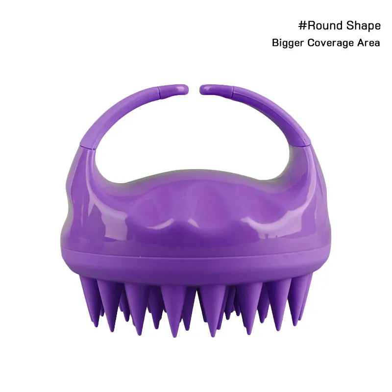 Hair Scalp Massager Brush Eco Friendly Hair Exfoliator Brush Wheat Straw Head Scrubber Silicone Scalp Massager Shampoo Brush