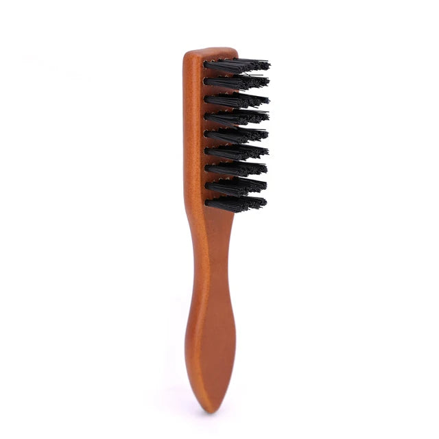 Barber Wood Handle Hairdressing Soft Hair Cleaning Brush Retro Neck Duster Broken Remove Comb Hair Styling Salon Tools