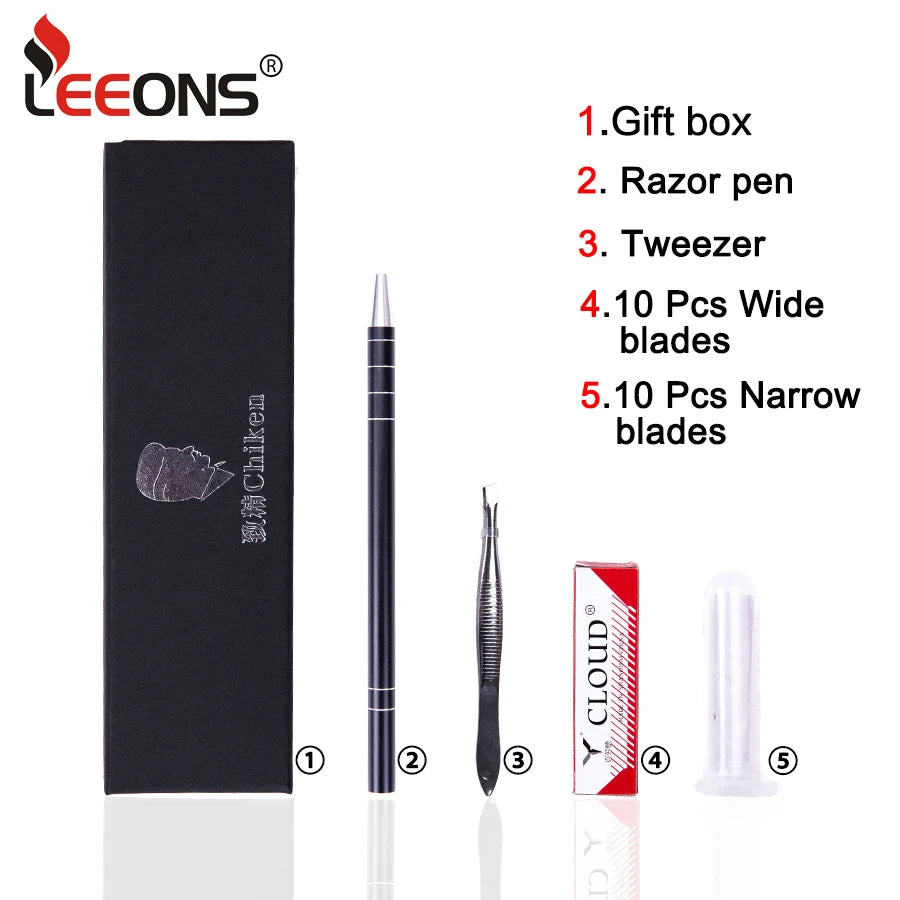 Hair Art Carving Pen Barber Tools Hairdressing Engraving Pen Hair Art Design Tattoo Eyebrow Trimmer Mustache Shaving Sharp Blade