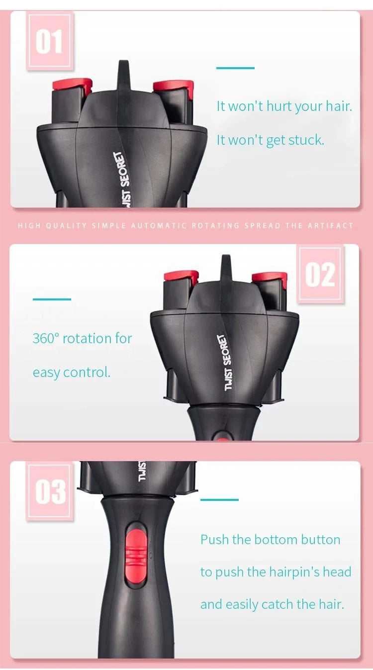 Hair Braider Automatic Twist Braiding Knitting Device Hair DIY Braider Machine Hair Styling Tools Crochet Braids