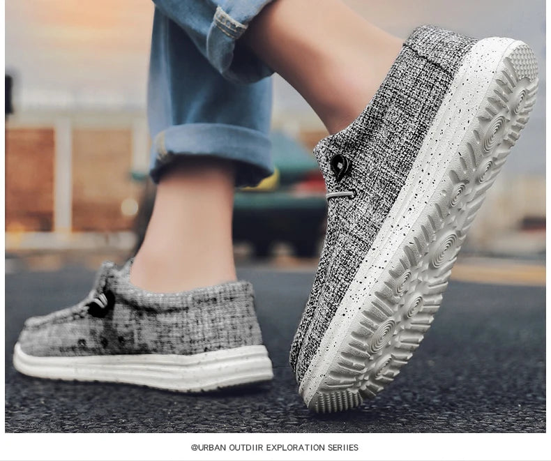 Large Size Outdoor Men's Casual Denim Canvas Shoes Vulcanize Shoes Fashion Luxury Style Designer Breathable Men Sneakers Loafers