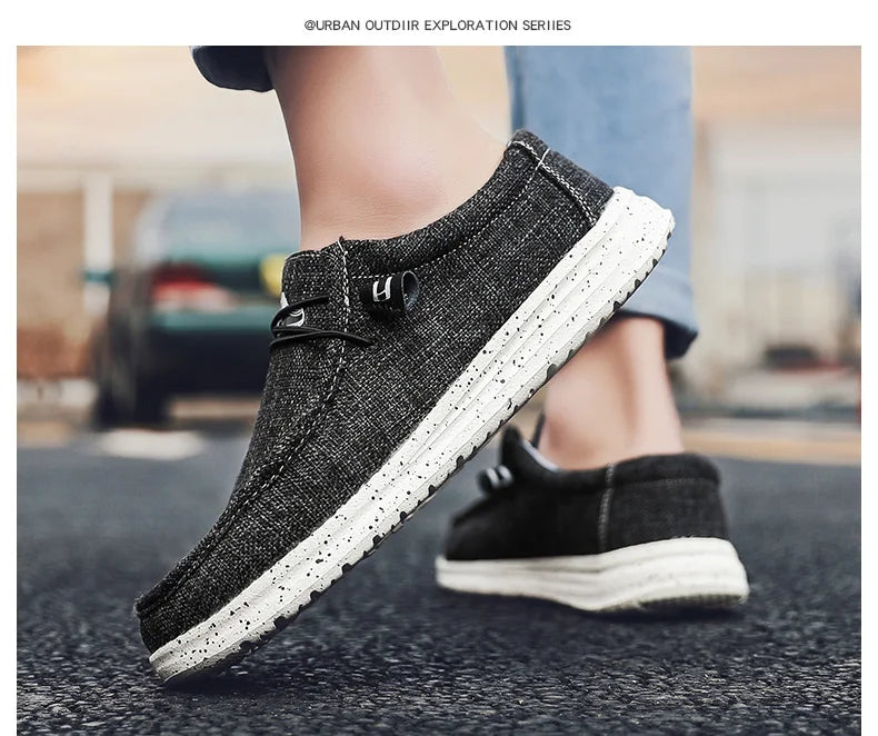 Large Size Outdoor Men's Casual Denim Canvas Shoes Vulcanize Shoes Fashion Luxury Style Designer Breathable Men Sneakers Loafers
