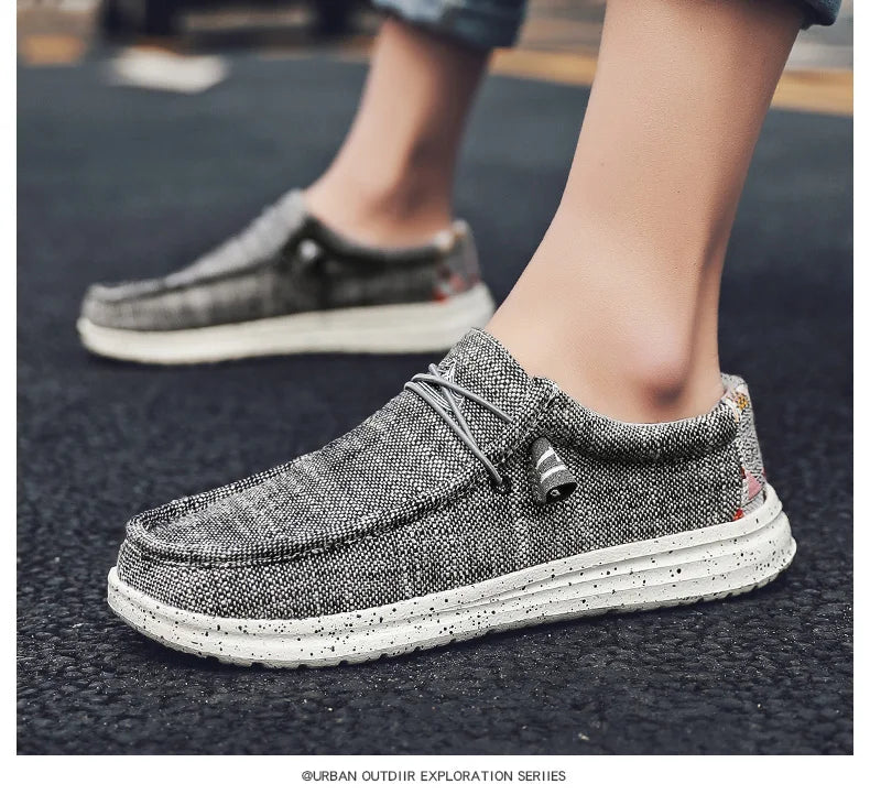 Large Size Outdoor Men's Casual Denim Canvas Shoes Vulcanize Shoes Fashion Luxury Style Designer Breathable Men Sneakers Loafers