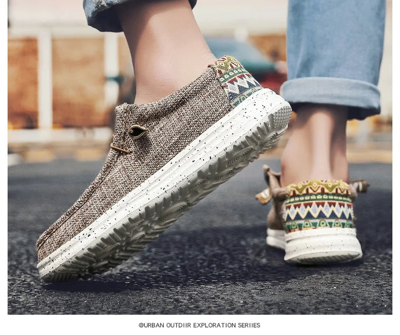 Large Size Outdoor Men's Casual Denim Canvas Shoes Vulcanize Shoes Fashion Luxury Style Designer Breathable Men Sneakers Loafers