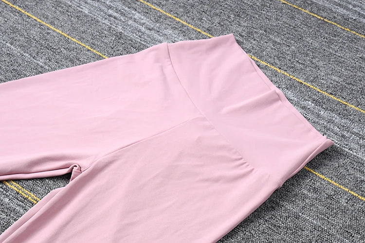 SOISOU Nylon Gym Yoga Pants Women Leggings For Fitness High Waist Long Pants Women Hip Push UP Tights Women Clothing 2 Types