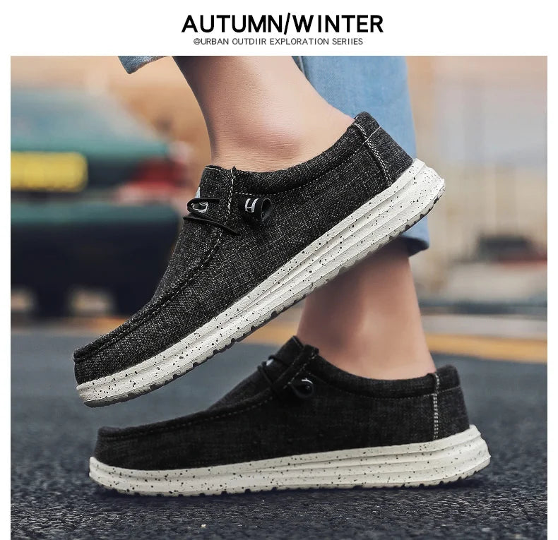 Large Size Outdoor Men's Casual Denim Canvas Shoes Vulcanize Shoes Fashion Luxury Style Designer Breathable Men Sneakers Loafers