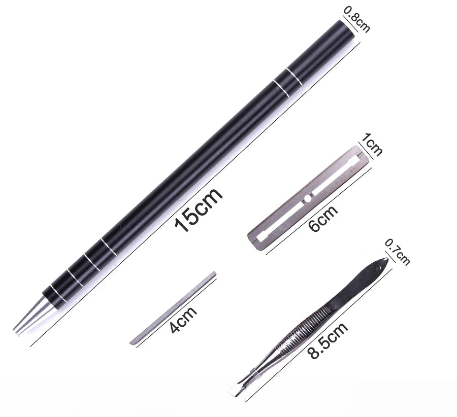 Hair Art Carving Pen Barber Tools Hairdressing Engraving Pen Hair Art Design Tattoo Eyebrow Trimmer Mustache Shaving Sharp Blade