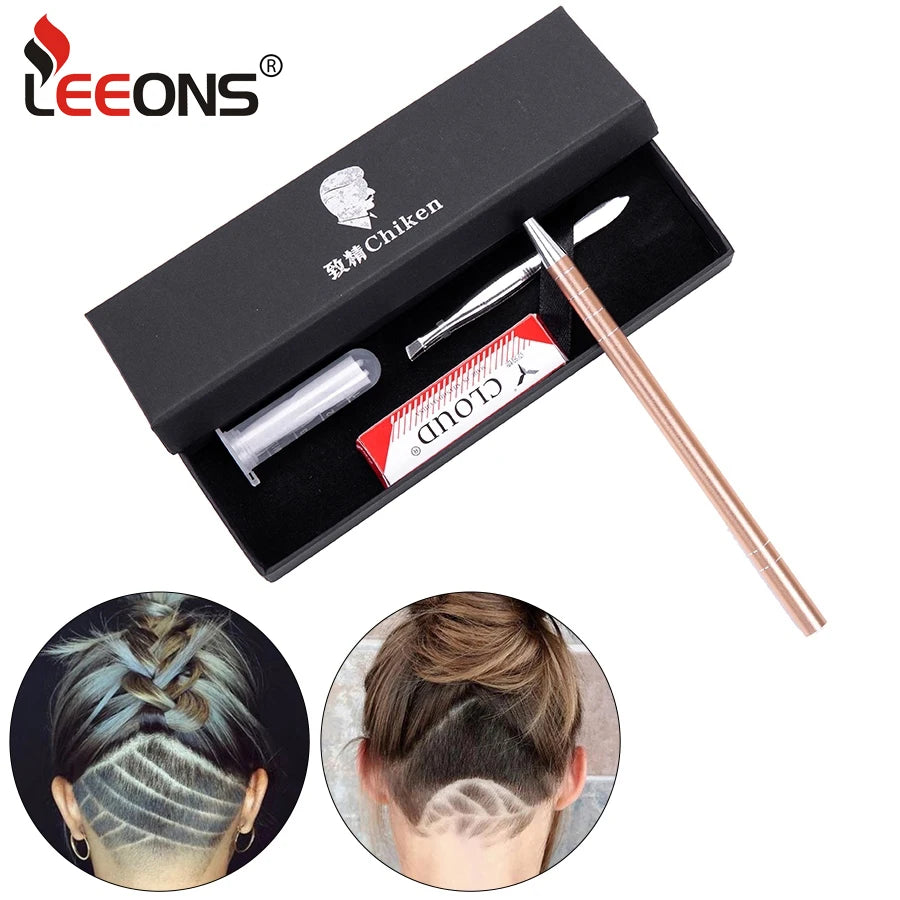 Hair Art Carving Pen Barber Tools Hairdressing Engraving Pen Hair Art Design Tattoo Eyebrow Trimmer Mustache Shaving Sharp Blade