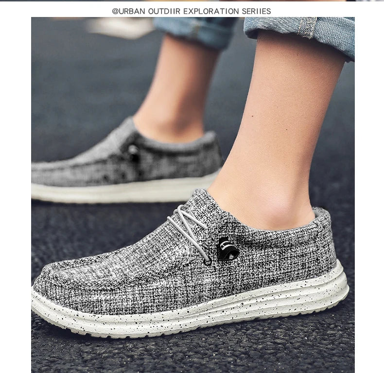 Large Size Outdoor Men's Casual Denim Canvas Shoes Vulcanize Shoes Fashion Luxury Style Designer Breathable Men Sneakers Loafers