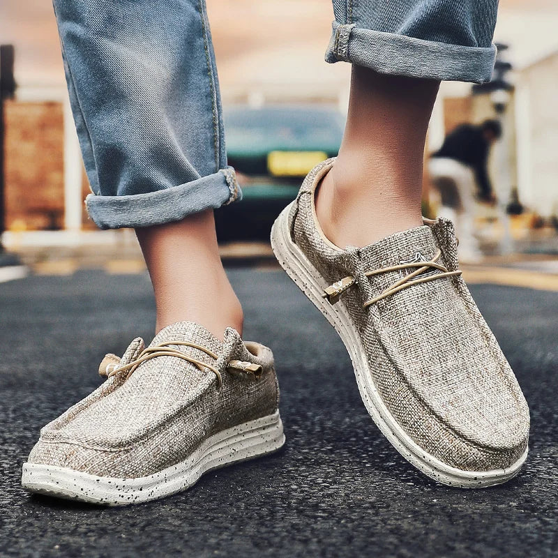 Large Size Outdoor Men's Casual Denim Canvas Shoes Vulcanize Shoes Fashion Luxury Style Designer Breathable Men Sneakers Loafers