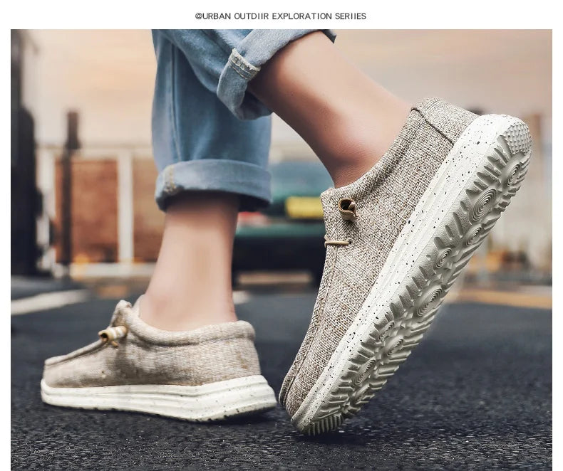 Large Size Outdoor Men's Casual Denim Canvas Shoes Vulcanize Shoes Fashion Luxury Style Designer Breathable Men Sneakers Loafers
