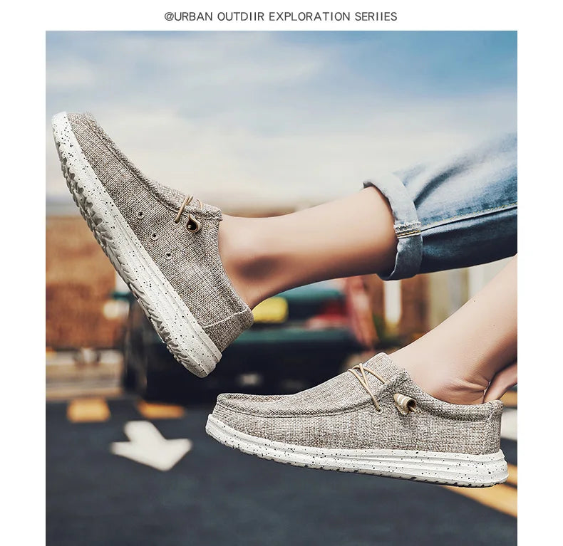 Large Size Outdoor Men's Casual Denim Canvas Shoes Vulcanize Shoes Fashion Luxury Style Designer Breathable Men Sneakers Loafers