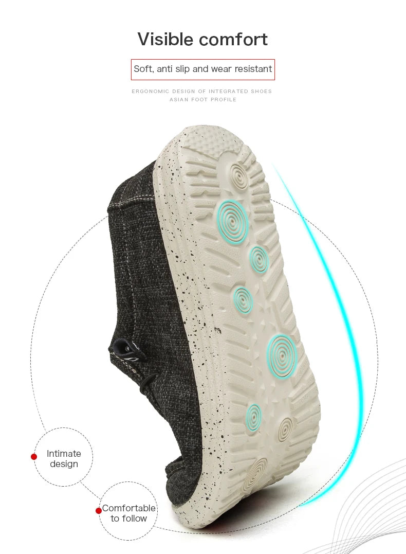 Large Size Outdoor Men's Casual Denim Canvas Shoes Vulcanize Shoes Fashion Luxury Style Designer Breathable Men Sneakers Loafers