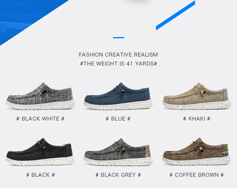 Large Size Outdoor Men's Casual Denim Canvas Shoes Vulcanize Shoes Fashion Luxury Style Designer Breathable Men Sneakers Loafers