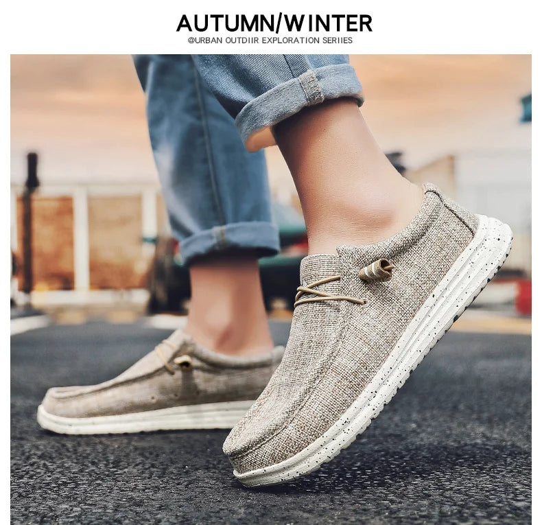 Large Size Outdoor Men's Casual Denim Canvas Shoes Vulcanize Shoes Fashion Luxury Style Designer Breathable Men Sneakers Loafers
