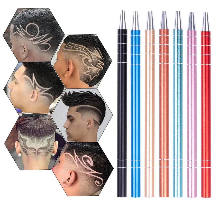 Hair Art Carving Pen Barber Tools Hairdressing Engraving Pen Hair Art Design Tattoo Eyebrow Trimmer Mustache Shaving Sharp Blade
