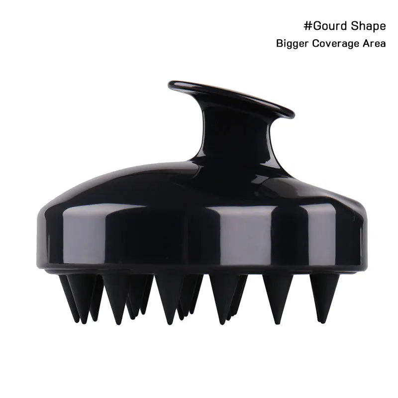 Hair Scalp Massager Brush Eco Friendly Hair Exfoliator Brush Wheat Straw Head Scrubber Silicone Scalp Massager Shampoo Brush