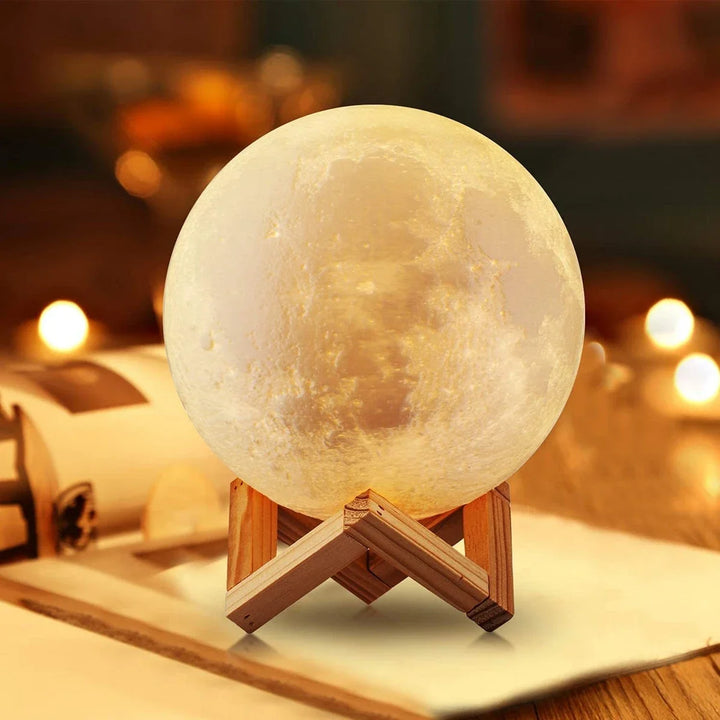 "LunaGlow 3D: Magical Moon Lamp for Cozy Nights"