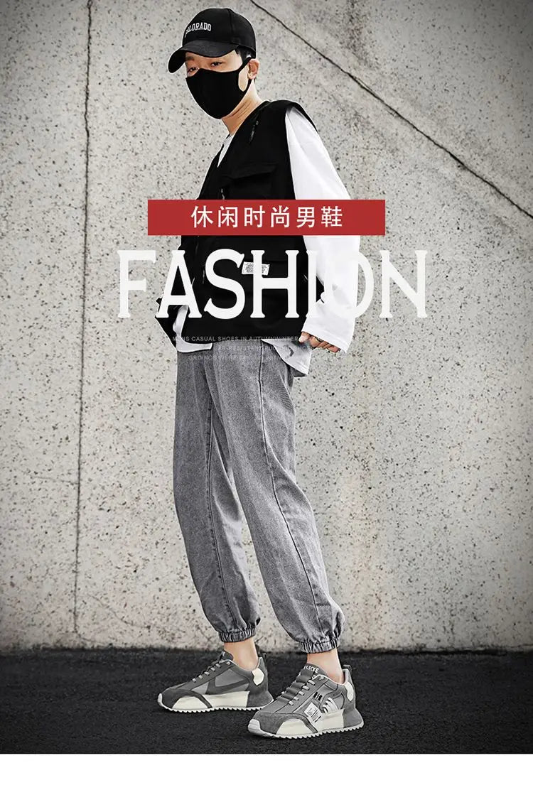 Fashion brand tenis men casual faux leather sneakers male wedged shoes 2025 spring summer breathable trainers man  gym run shoes