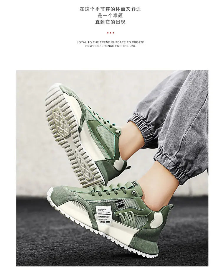 Fashion brand tenis men casual faux leather sneakers male wedged shoes 2025 spring summer breathable trainers man  gym run shoes