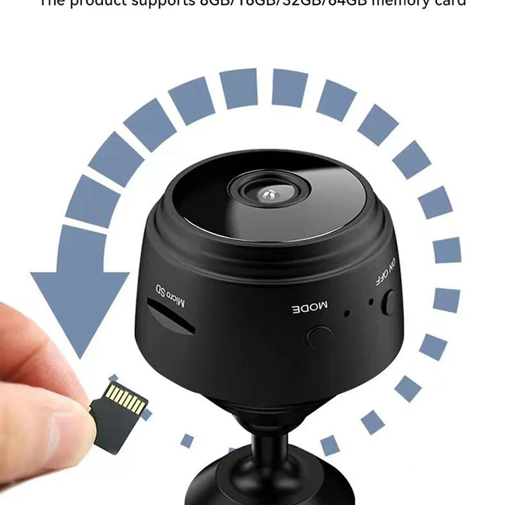 "VisionGuard A9: Smart WiFi Mini Security Cam"