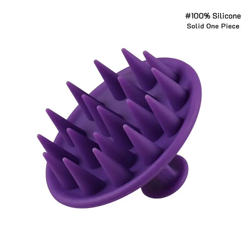 Hair Scalp Massager Brush Eco Friendly Hair Exfoliator Brush Wheat Straw Head Scrubber Silicone Scalp Massager Shampoo Brush