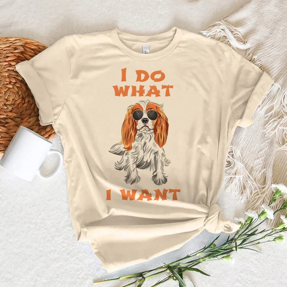 Cavalier King Charles Spaniel Dog Tee women Y2K designer harajuku t-shirts girl y2k streetwear clothing