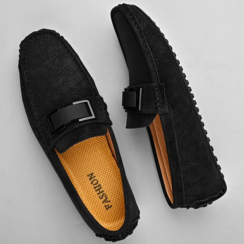 Golden Sapling White Loafers for Men Fashion Soft Sole Social Shoes Casual Driving Flats Slip-on Male Moccasins Plus Size 38-49