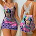 MagicKnot Mini Dress: Elegant Satin Disney Minnie & Mickey Party Dress"