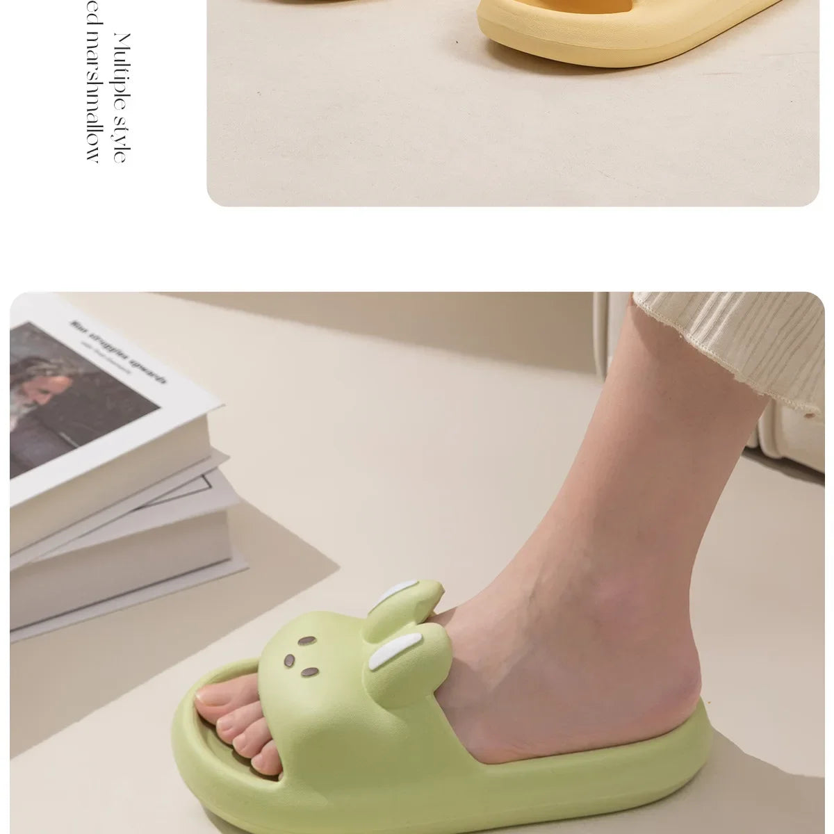House Slipper Women Rabbit Cute Cloud Sandals Summer Flip Flops Beach Slides Home Casual Room Shoes Men Male Flat Female Eva