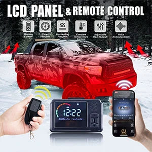 ROOMARK 5/8 KW Diesel Air Heater 12 V All in One Portable Parking Car Heater w/ LCD Monitor Remote Control for Truck RV Trailer