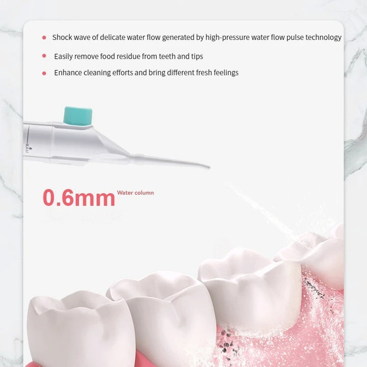 Household High Pressure Oral Irrigator Portable Teeth Clean Water Dental Floss Manual High Pressure Water Toothpick