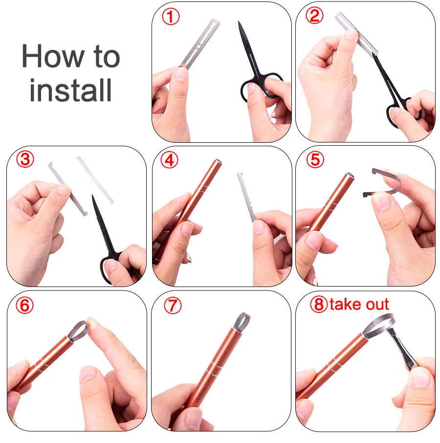 Hair Art Carving Pen Barber Tools Hairdressing Engraving Pen Hair Art Design Tattoo Eyebrow Trimmer Mustache Shaving Sharp Blade