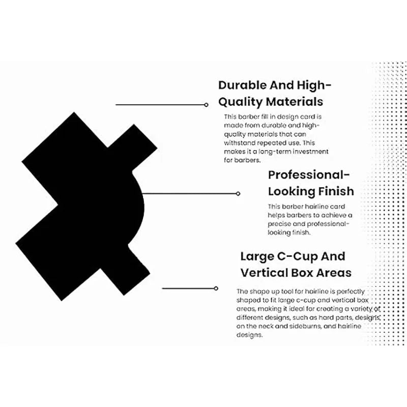 Hairline Enhancement Barber Accessories Beard Shaping Line up Card Lineup Guide Styling Edging Shape Up Tool Barber Multi-Use
