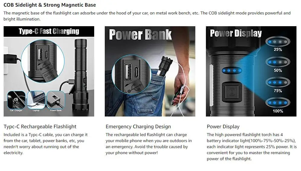 NightBlaze 2000 Tactical Flashlight