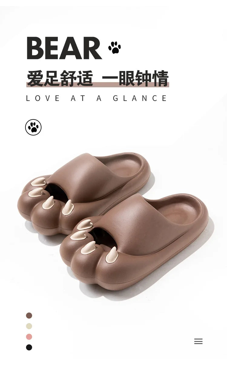 Cute Tiger Paw Slippers