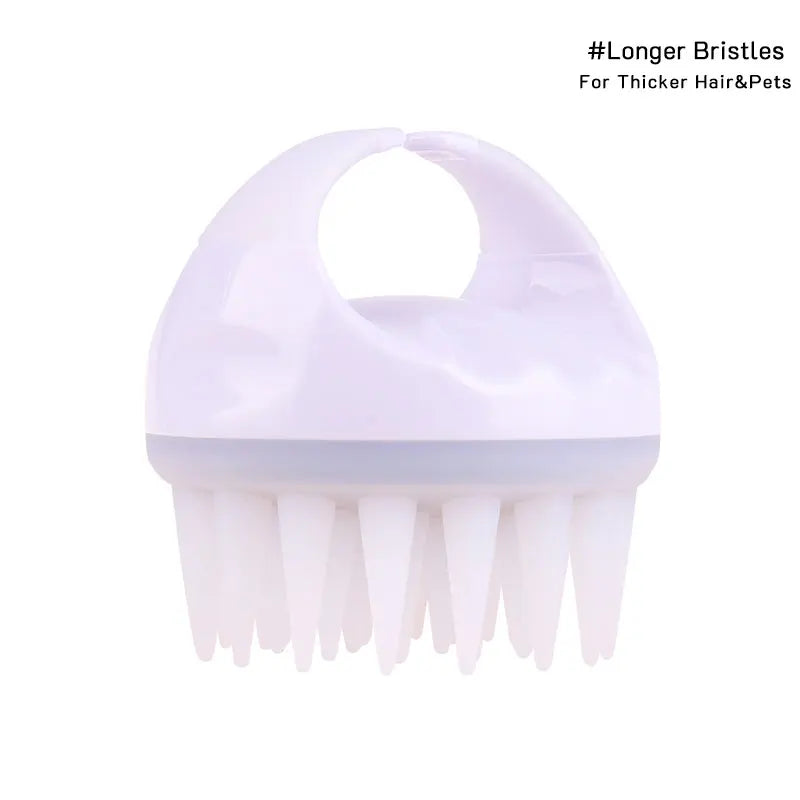 Hair Scalp Massager Brush Eco Friendly Hair Exfoliator Brush Wheat Straw Head Scrubber Silicone Scalp Massager Shampoo Brush