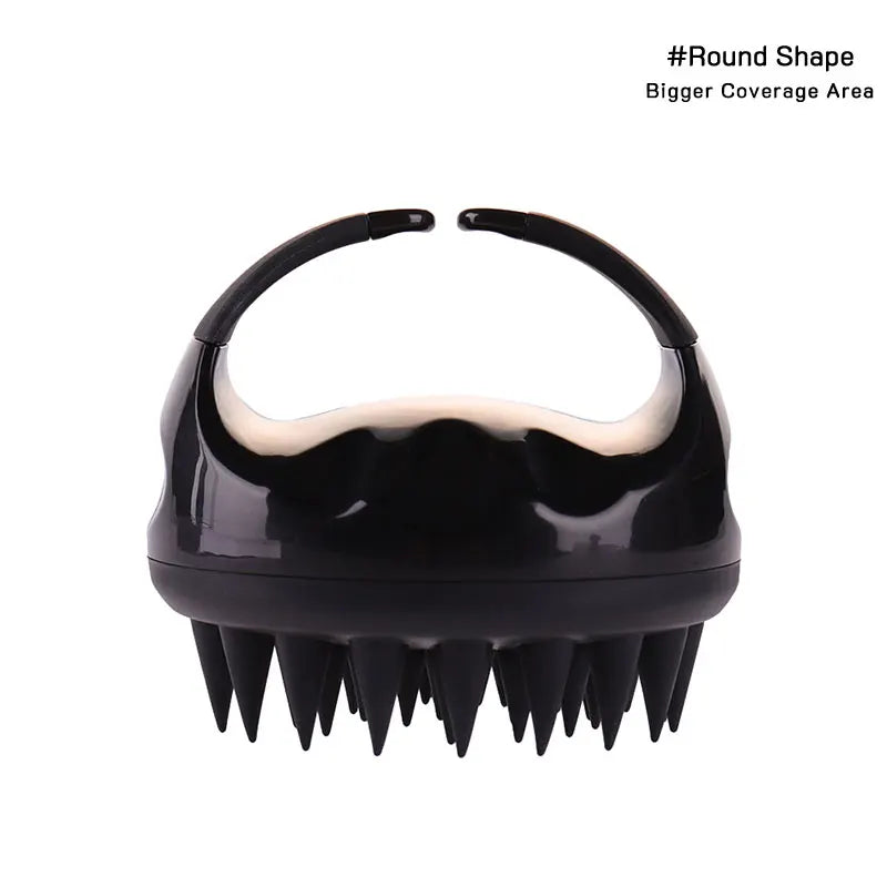 Hair Scalp Massager Brush Eco Friendly Hair Exfoliator Brush Wheat Straw Head Scrubber Silicone Scalp Massager Shampoo Brush