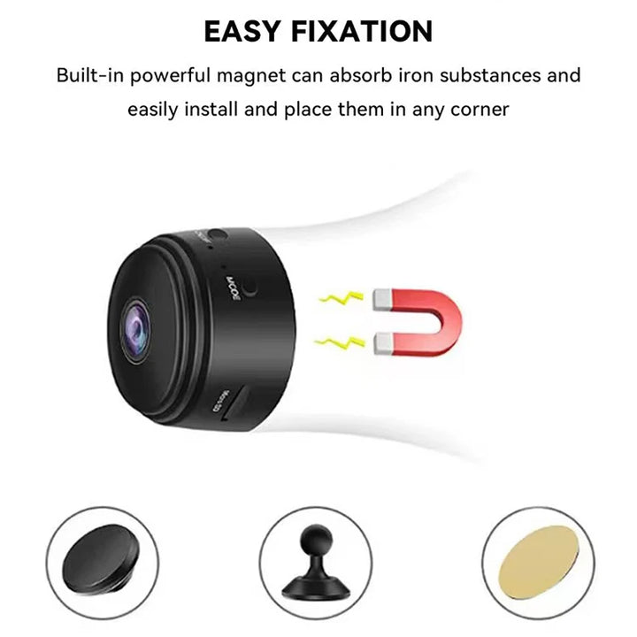 "VisionGuard A9: Smart WiFi Mini Security Cam"