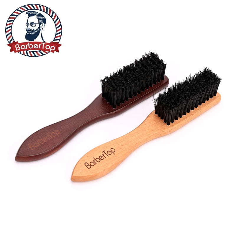 Barber Wood Handle Hairdressing Soft Hair Cleaning Brush Retro Neck Duster Broken Remove Comb Hair Styling Salon Tools