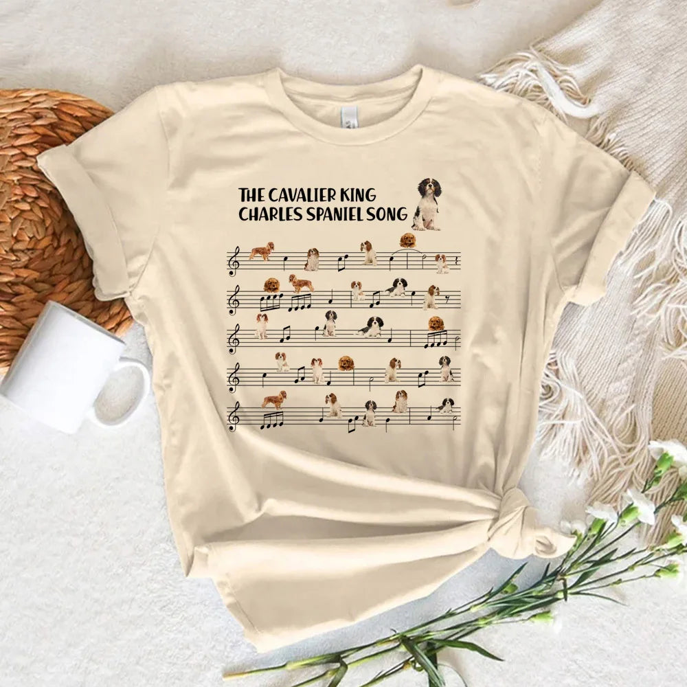Cavalier King Charles Spaniel Dog Tee women Y2K designer harajuku t-shirts girl y2k streetwear clothing