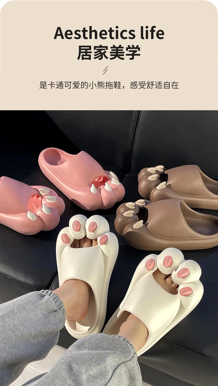 Cute Tiger Paw Slippers