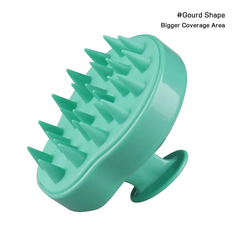 Hair Scalp Massager Brush Eco Friendly Hair Exfoliator Brush Wheat Straw Head Scrubber Silicone Scalp Massager Shampoo Brush