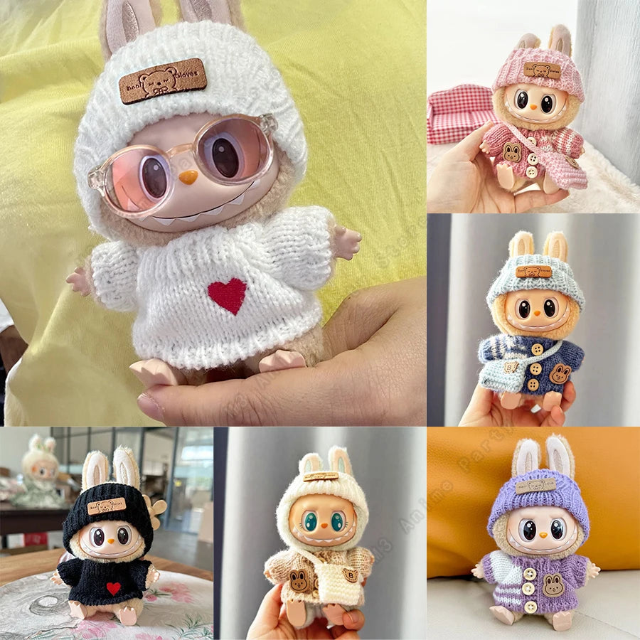 Doll clothes for Labubu Outfit V1 V2 V3 17cm Dolls Sitting Accessories