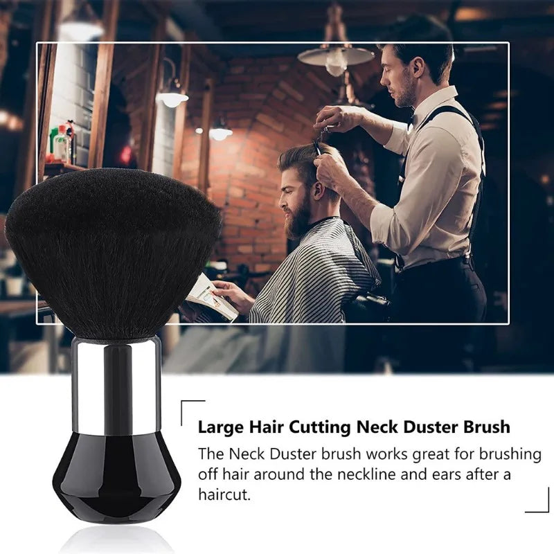 High Quality Black Hairdressing Wipe Neck Hair Cleaning Duster Hair Cutting Brush For Barbershop Hair Cut Brush Accessories