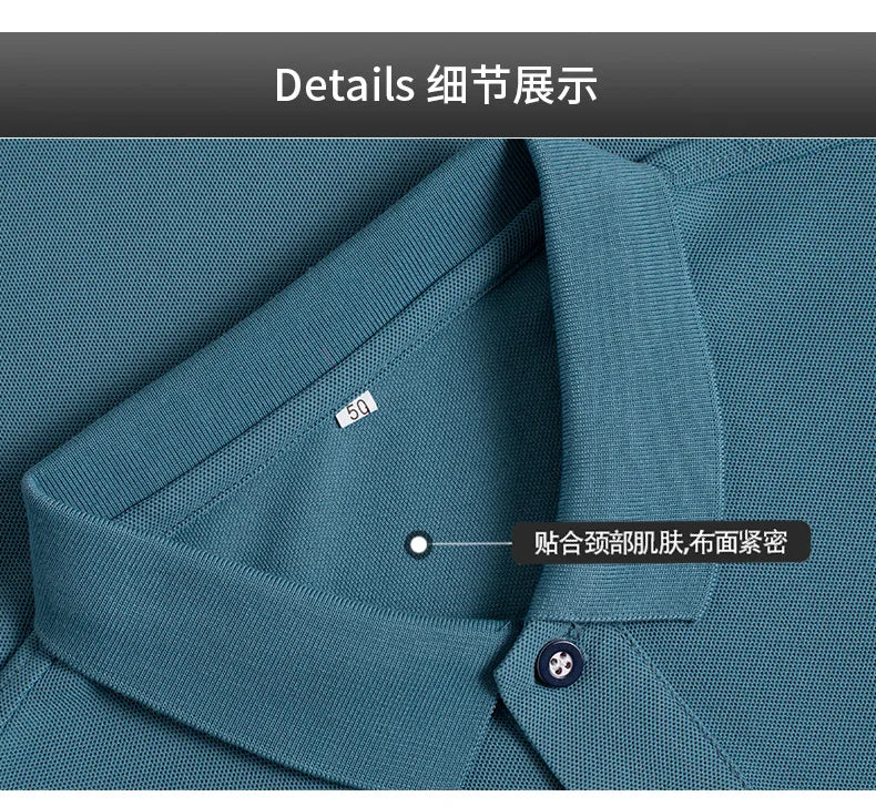 Autumn New Men's Lapel Long Sleeved T-shirt Embroidered Loose Casual Fashion Polo Shirt